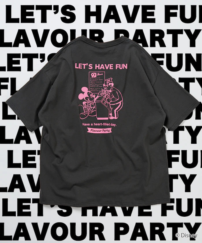 DISNEY Mickey Mouse Exclusive Big Silhouette Back Print T-Shirt / HAVE FUN 【Limited Edition】 - Sumi Black