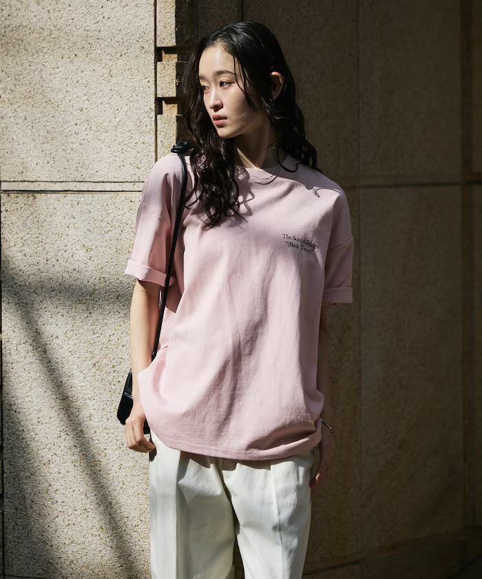 Big Silhouette Back Print Crew Neck T-Shirt / The Sound Brings 【Limited Edition】