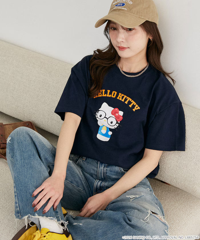 "SANRIO CHARACTERS" College Style Printed T-Shirt Limited Edition