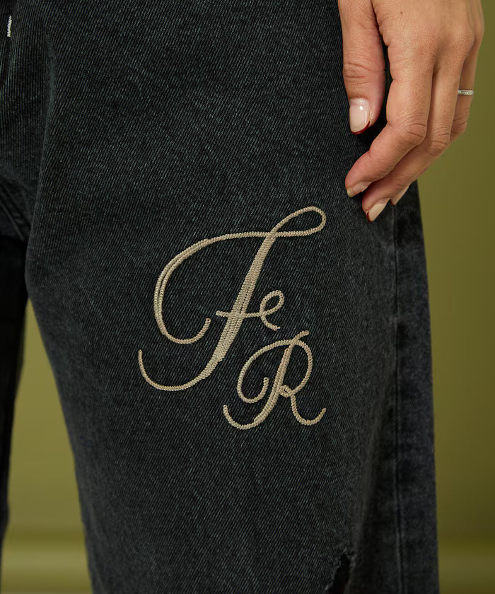 Chain Stitch Wide Denim