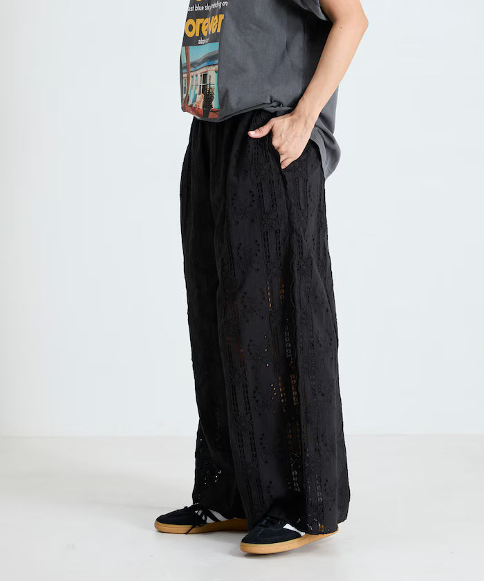 Cutwork Embroidered Easy Pants