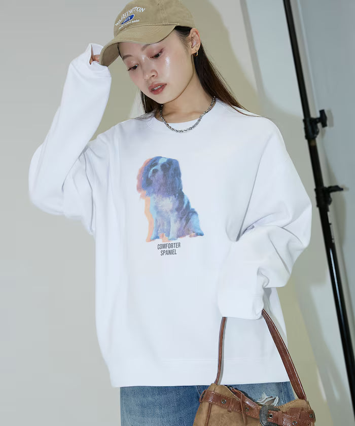 Dog Photo Print Fleece Lined Sweat Pullover Limited Edition