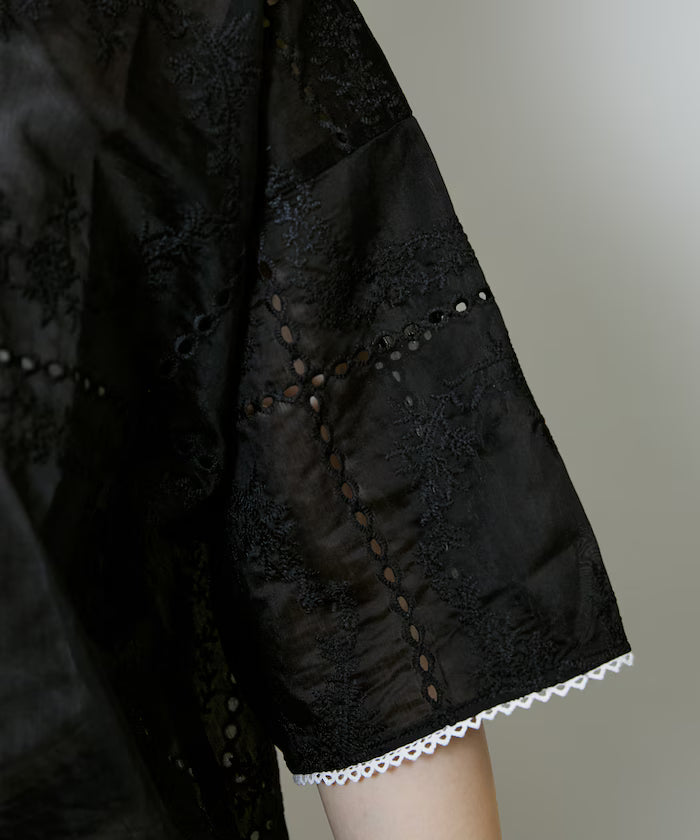 Pico race lace color collar lace shirt limited edition