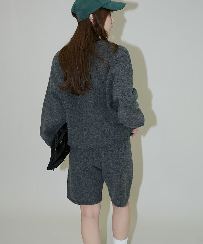 Knit Top Short Pants Set Up Limited Edition