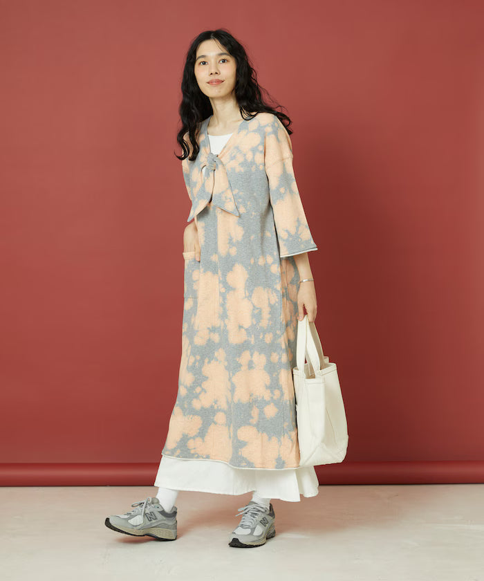 Bleach Back Sweat Ribbon One-Piece