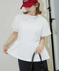 <Contact Cooling> Cool Ponchi Peplum T-Shirt Limited Edition - Off White