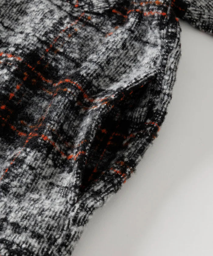Poly Tweed CPO Check Shirt Jacket