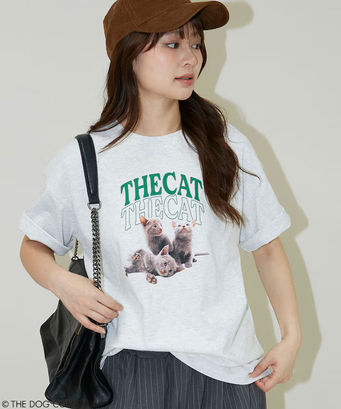 THE DOG / THE CAT Collegiate Style T-Shirt Limited Edition