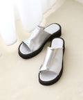 Point Silver Covered Sandals - Silver