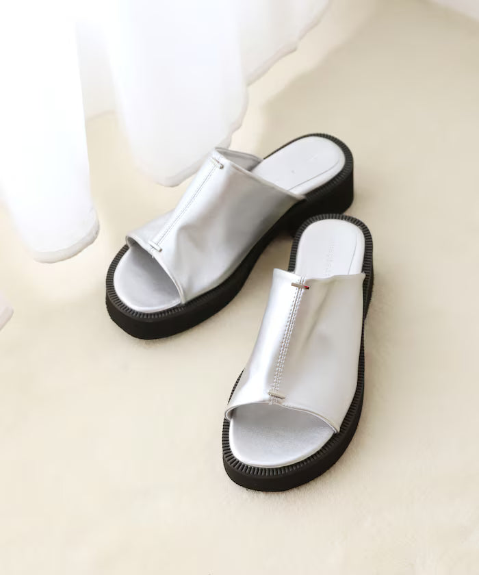 Point Silver Covered Sandals - Silver
