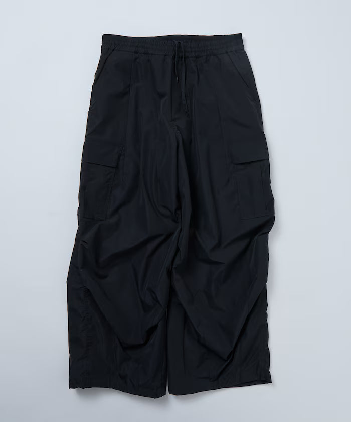 Quick Dry Fabric Wide Silhouette Poly Ripstop Cargo Pants/UV Cut/Quick Dry 【Limited Release】