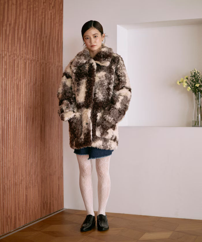 Fake Fur Mid-Length Coat / Fur Coat