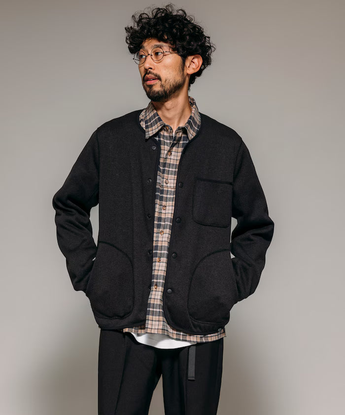 Relaxed Fit Knit Fleece Cardigan