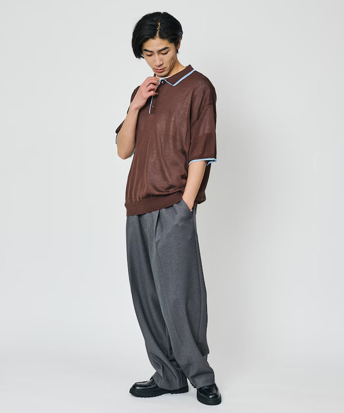 Limited Release Relaxed Fit Color Block Knit Polo Shirt