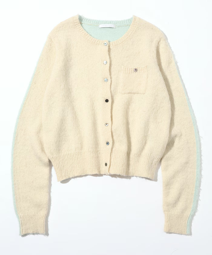 Alpaca Blend Bicolor Knit Cardigan