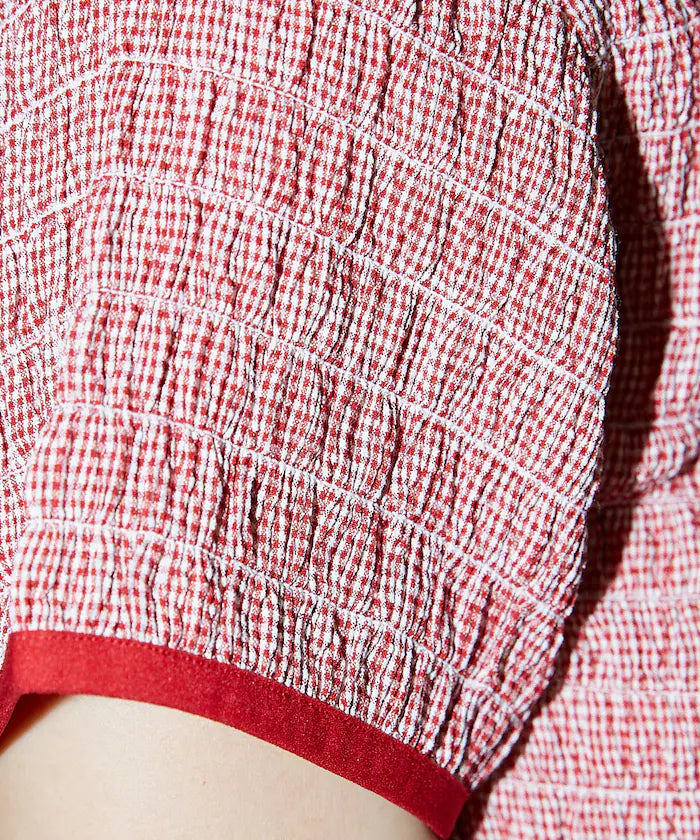 Shearing Design Check Pullover Shirt