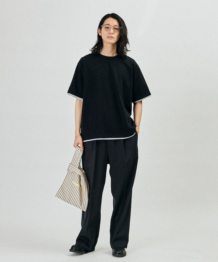 Stripe Print Canvas Market Bag