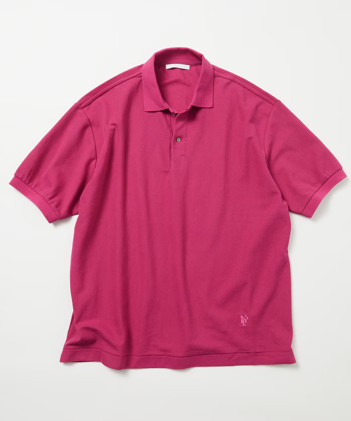 One-Point Embroidery Polo Shirt - Pink