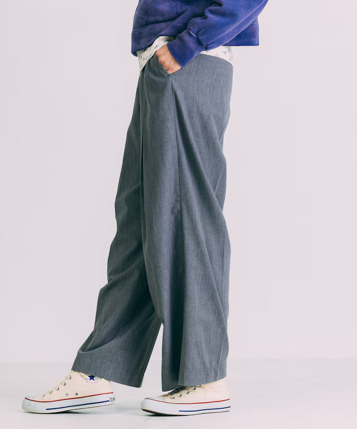 Tuck Wide Slacks Pants