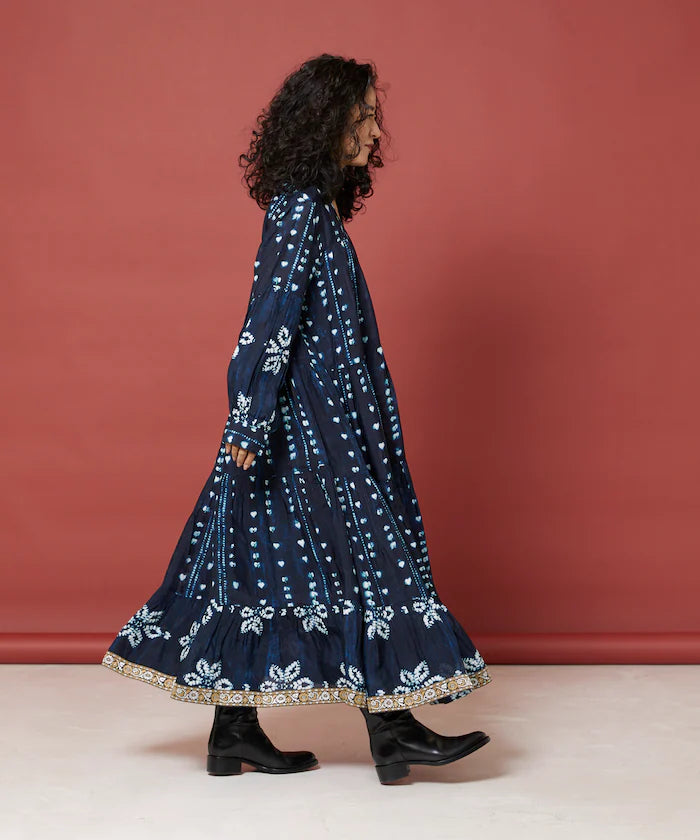 Shibori Print Tiered One Piece