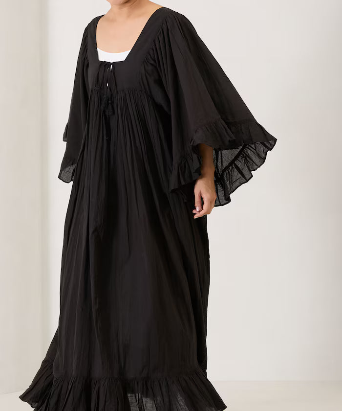 India Square Neck Frilled Dress