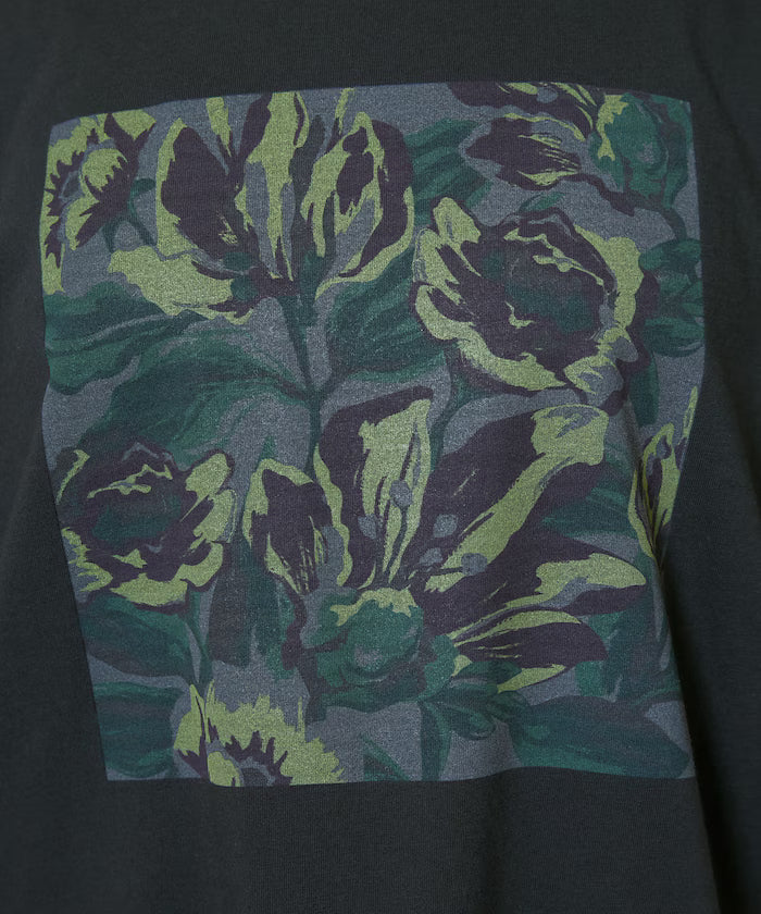 Flower Nuance Art Box Print Big Silhouette T-Shirt Limited Release