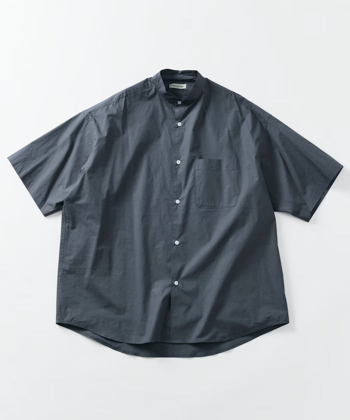 Relax Fit Relaxed Fit Band Collar Short Sleeve Shirt [Limited Edition]