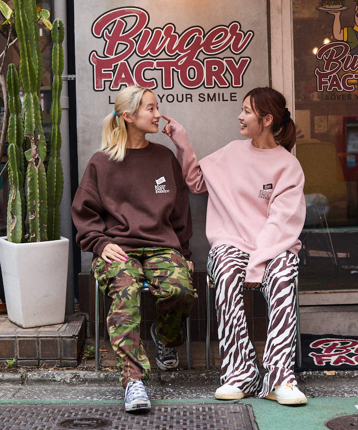 Burger Factory x FREAK'S STORE / Burger Factory Limited Edition Big Silhouette Back Print Crew Neck Sweatshirt [Limited Release]