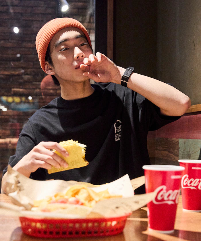 Limited Edition TACOBELL×FREAK'S STORE Exclusive Big Silhouette Back Print Crew Neck T-Shirt