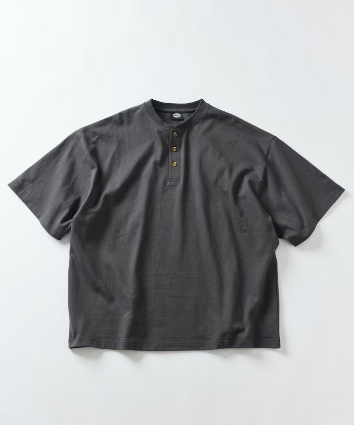 9 oz Heavyweight Big Silhouette Henley Neck T-Shirt/Heavyweight 【Limited Edition】