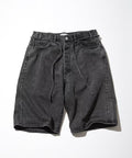 Selvedge Denim Baggy Shorts - Charcoal Gray