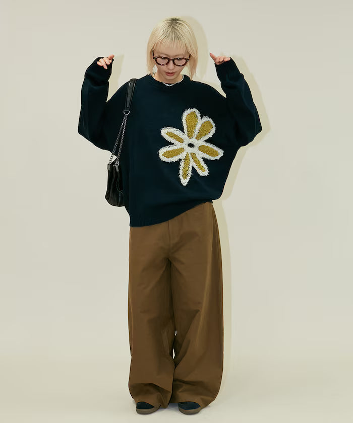 Boucle Flower Pullover Knit [Limited Edition]