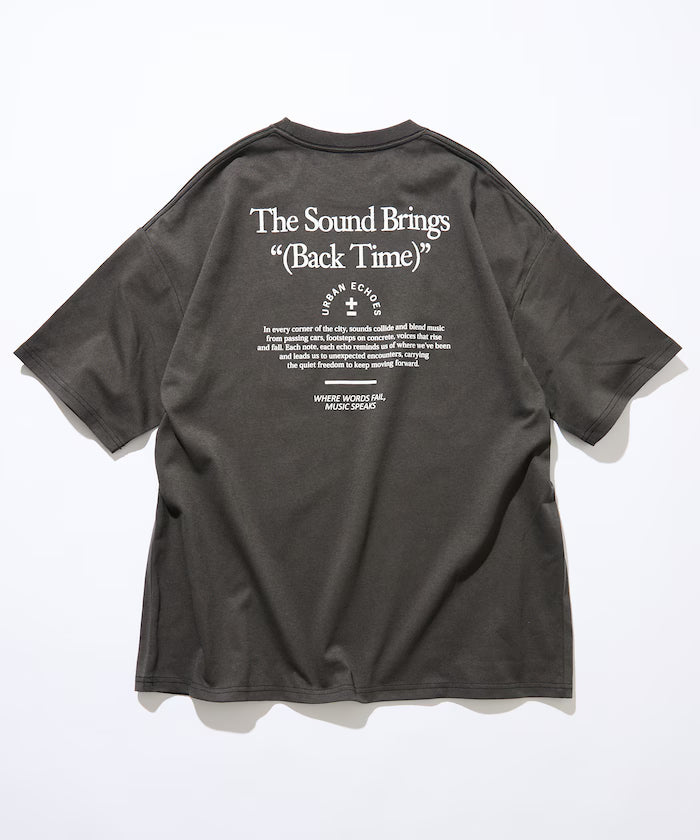 Big Silhouette Back Print Crew Neck T-Shirt / The Sound Brings 【Limited Edition】