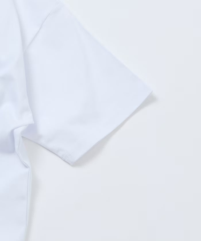 Big silhouette one-point embroidery back print hem code pocket T-shirt [Limited Edition]