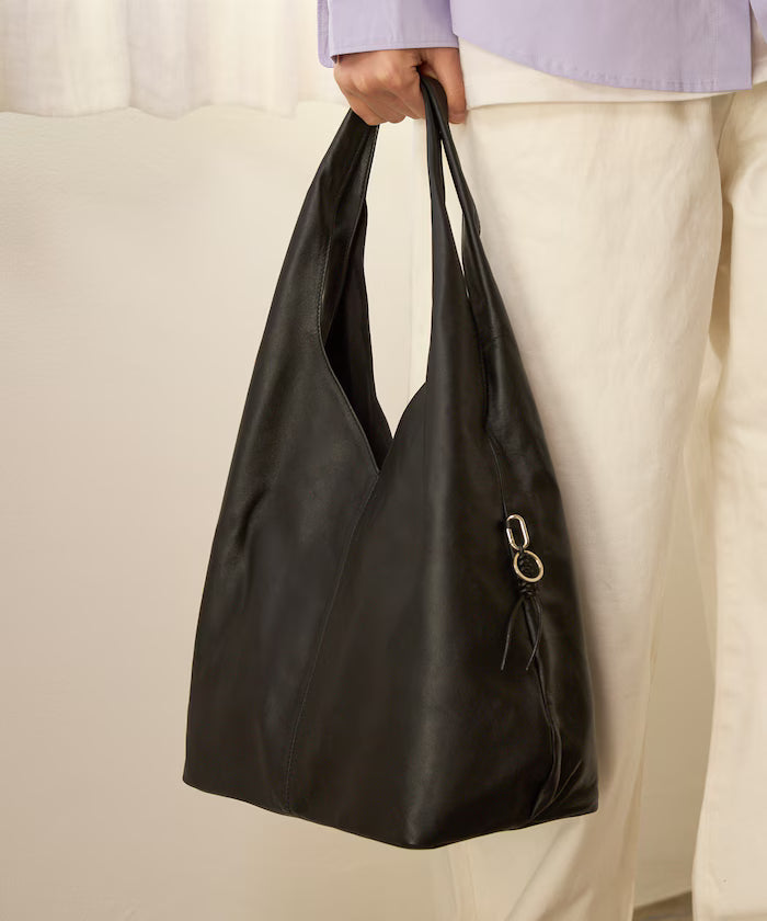 Big Leather Marche Bag / Big Leather Marche Bag / Cowhide / Water-resistant leather - Black