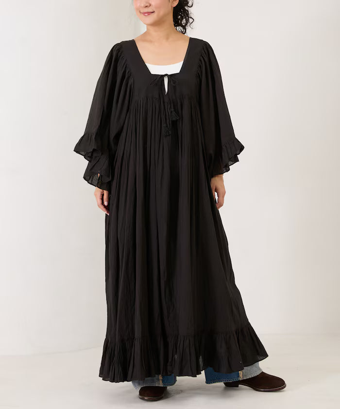 India Square Neck Frilled Dress