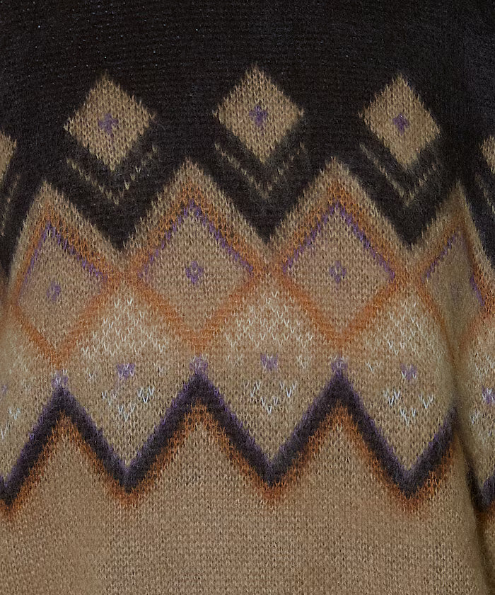 Jacquard Mohair Touch Knit Pullover Limited Edition