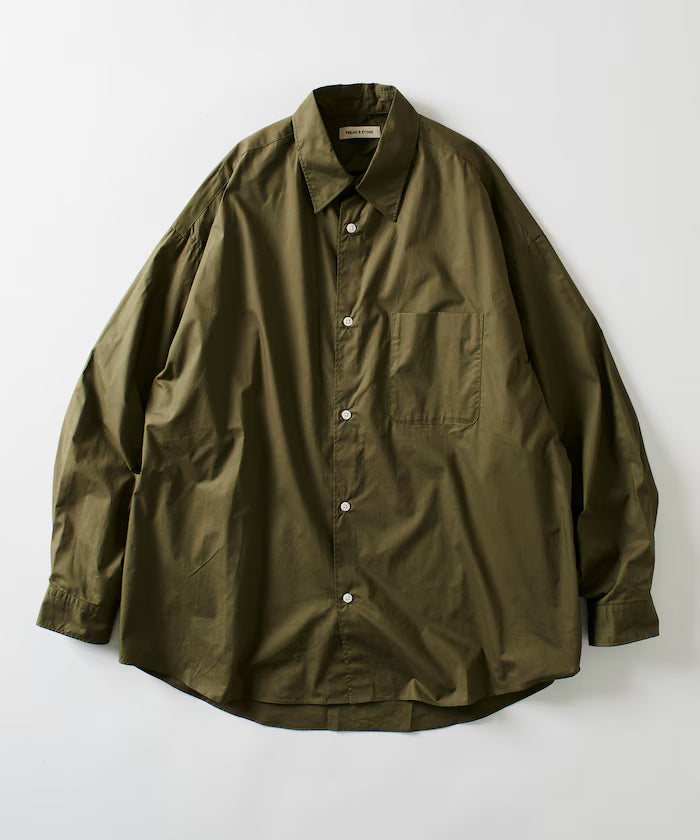 Relax Fit Relax Fit Regular Collar Shirt [Limited Edition] - Olive