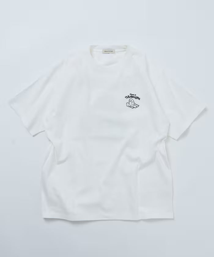 Relaxed Fit Back Embroidery Design Crew Neck T-Shirt / Midnight [Limited Edition]