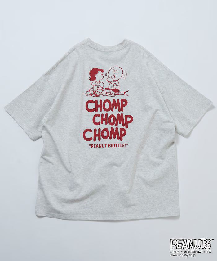 PEANUTS/Peanuts Limited Edition Big Silhouette Back Print Crew Neck T-Shirt/CHOMP 【Limited Edition】