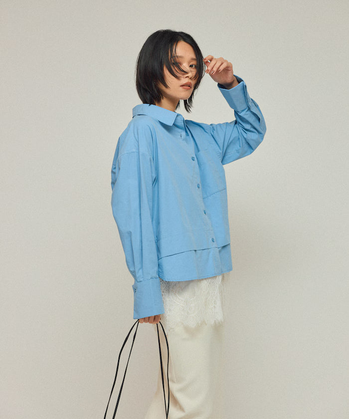 Oversized Lace Layered Shirt