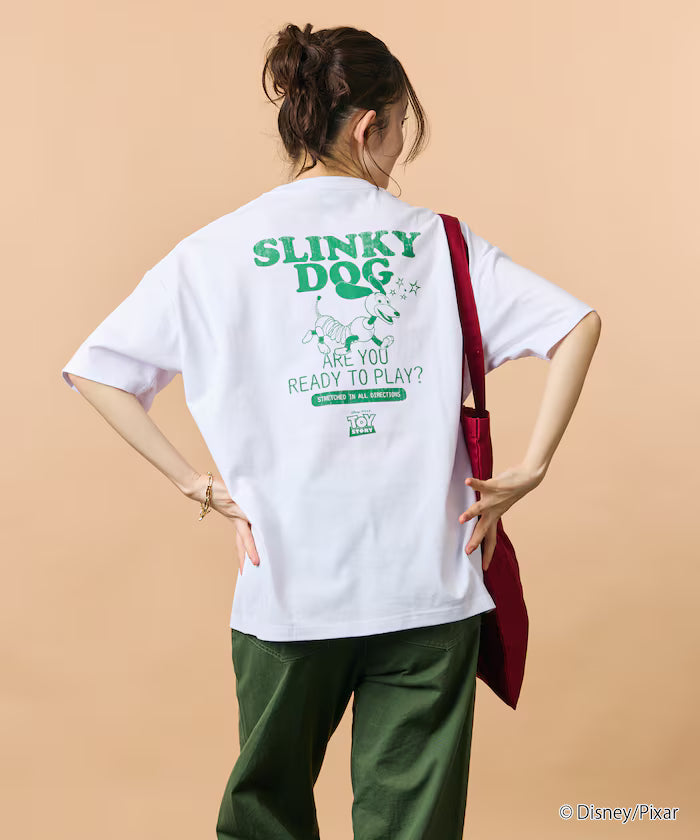 [TOY STORY] Exclusive Back Print Crew Neck T-Shirt / Slinky Dog [Limited Edition]