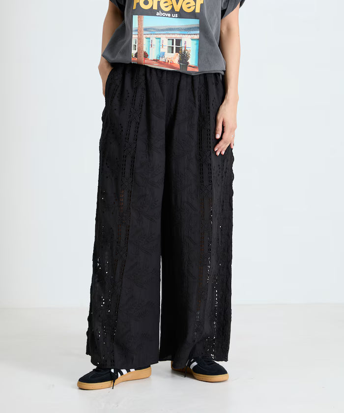 Cutwork Embroidered Easy Pants