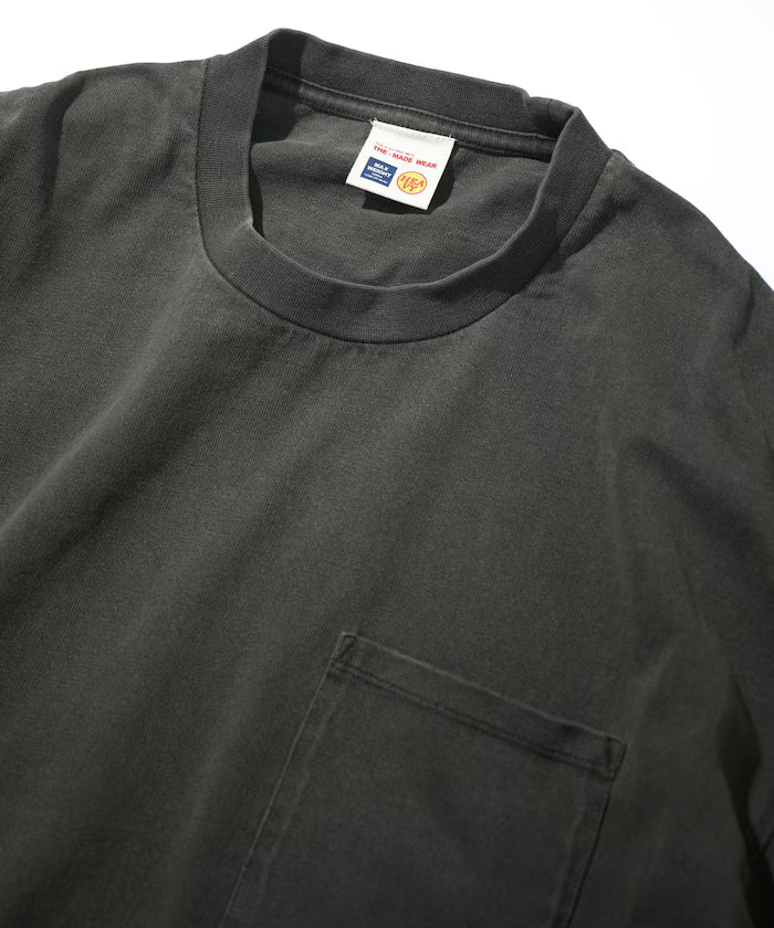 HEAVY WEIGHT/Pigment Dyed Short Sleeve Crew Neck Pocket T-Shirt/10.5 oz