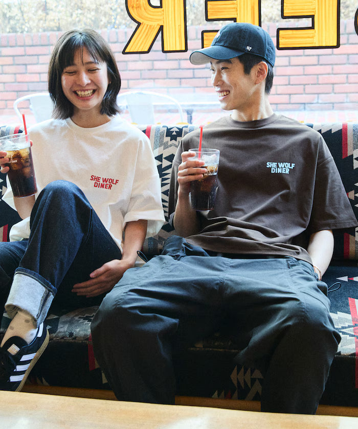 Limited Release SHE WOLF DINER × FREAK'S STORE Shewolf Diner Exclusive Big Silhouette Back Print T-Shirt Antibacterial Odor Resistance Quick Dry