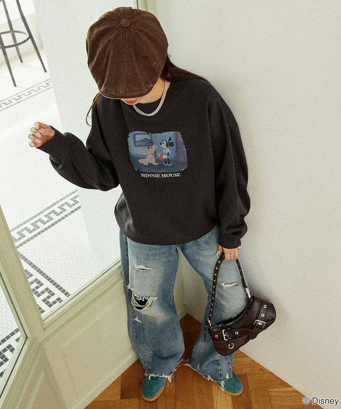 Minnie Mouse/ミニーマウス/Photo Print Crew Neck Sweat Limited Edition