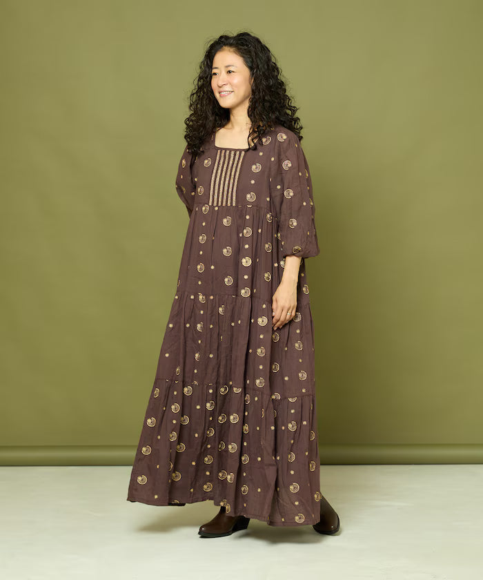 Lame Embroidered Moon & Star Dress