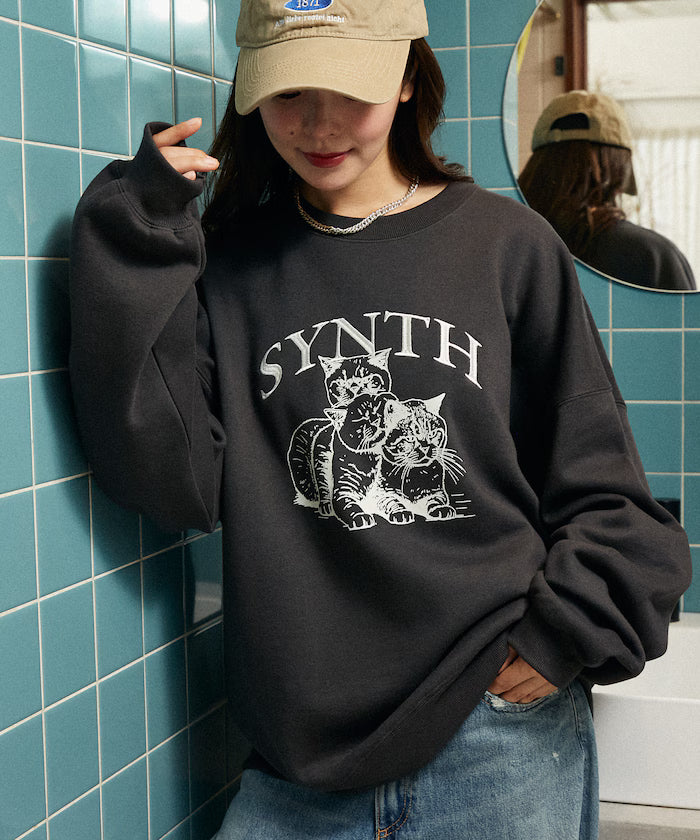SYNTH Cat Fleece Lined Sweatshirt Limited Edition