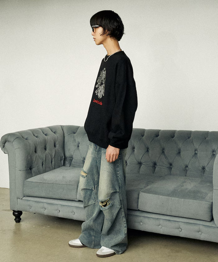 LOVE POP STUDIO FLOWER EMBROIDERY SWEAT【Limited Edition】
