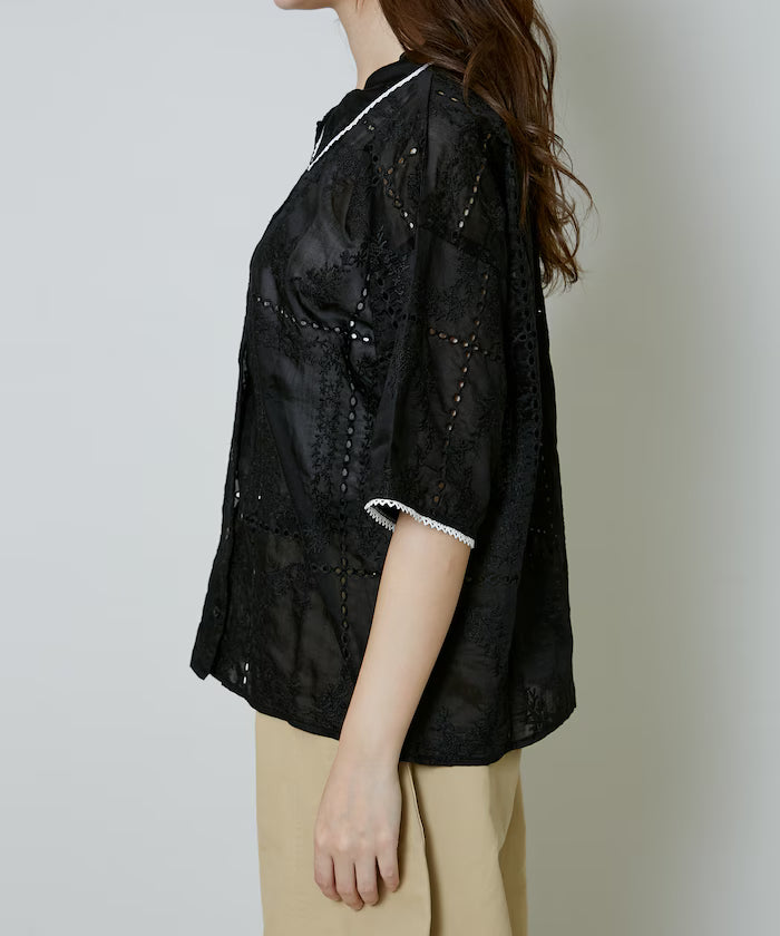 Pico race lace color collar lace shirt limited edition